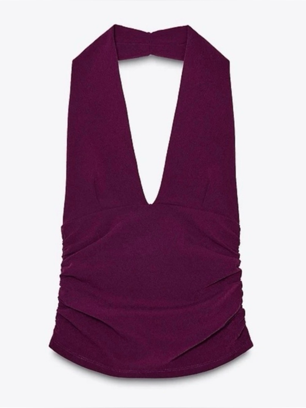 Zara Ruched Halter Top